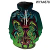 Erkek Hoodies Sweatshirts İlkbahar ve Sonbahar Serin Goth Kafatası Korku Erkekler Kadın Çocuklar 3d Baskılı Hooded Hooded Boy Kız Çocuk Ceket