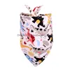 Chien Vêtements Accessoire Été Pet Chat Bandana Collier Foulard Réglable Triangle Cou Écharpe Motif De Fruits Tropicaux Serviette De Salive P Dhqos