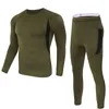 Sous-vêtements thermiques pour hommes Mege Winter Tactical Sets Outdoor Compression Fleece Sweat Séchage rapide Doux Chaud Léger Bas Vêtements