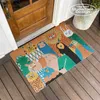 Cartoon Animals Entrance Door Mat Living Room Mat PVC Anti-Slip Mat Home Hallway Door Mat Custom Can Cut Silk Loop Mat Carpet T230519