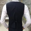 Kamizelki męskie kamizelki męskie Surmeed Slim-Fit Poliester Men Mode Formal Vest Slims Fit Business Smart Casual Blazer Coat 230519