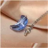 Hänge halsband kremering smycken för aska mån urn halsband glas minnesmärken förvaring fyller kit droppleveranshängen dhwa5