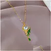 Pendentif Colliers Dames Exquis Zircon Paon Ouvert Sn Collier Banquet Ball Bijoux Drop Delivery Pendentifs Dhhgl