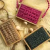 Сумки для плеча мода деревянная коробка дизайнер соломенной дизайнер плетения тканые женские сумочки роскошные сети ротан
