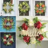 Decorative Flowers Spring Holiday Wreath Pastoral Style Hanging Door Hydrangea Front Wedding Party Flower Home Decoration