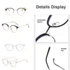 Sunglasses Frames Glasses Frame Retro Anti-Blue Round Eyewear Student Metal Half Rim Myopia Eyeglass Rice Nails Trend Fashion