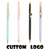Kawaii Clover Metal Plumas Para Escribir Ballpoint Pen Custom Logo Advertising Lettering Engraved Name