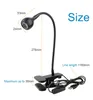 مصابيح طاولة 5 فولت USB LED Bracket Clip-on Reading Lights مرنة مرنة إطار مقطع للاشئ