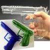 VERY unique piece of glass pistol oil burner Glass Bong diffuse ash catcher Adapter Bowl bubber Water Pipe Concentrate Oil Rigs guns