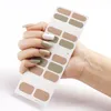 Nagelklistermärken blandar design enkel Använd polsk färgglad inredning för naglar full täckdekaler manikyr kvinnor