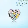 Authentique breloque coeur en argent sterling pour bijoux Pandora Bracelet Bracelet fabrication d'accessoires breloques serpent chaîne bracelets bricolage perles breloque avec boîte d'origine