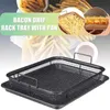 BBQ Tools Accessories Copper Baking Tray Oil Frying Baking Pan Non-stick Chips Basket Baking Dish Grill Mesh Barbecue Tools Cookware For Kitchen 230518