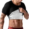 Body Shapers da uomo T-shirt da sauna per il sudore T-shirt da allenamento per la vita Tuta dimagrante Body Shapers Shapewear Corsetto Intimo Controllo della pancia Fitness Brucia grassi Top 230519