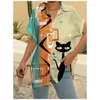 Women's Blouses Hawaiian Women's Shirt Holiday Beach Bouse Summer Short Sleeve Commuter Tops Animal Prints 2023 Lady Oversized Clothing