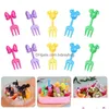 Fourchettes Animal Fruit Nourriture Mini Dessin Animé Enfants Snack Gâteau Dessert Pick Party Décoration Drop Delivery Maison Jardin Cuisine Salle À Manger Bar F Dhubq