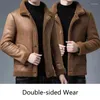 Männer Wolle Casual Teddy Woolen Warme Mantel Jacke Männliche Oberbekleidung Winter Wildleder Dicke Fleece Männer Outwear Mantel Luxus Kleidung 8XL