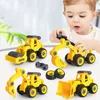 Diecast Model 8 Style Engineering Vehicle Toys Plastic Construction Excavator Tractor Dump Truck Bulldozer Models Kids Boys Mini Gifts 230518