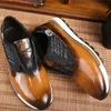 Berluti High End Men's Sports Leather Shoes Mirror Leather, handgjorda för bekväm vandring och löpning