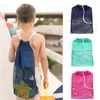 Sacs de rangement pour ranger les jouets de plage portables légers en plein air avec poche à cordon pour usage quotidien