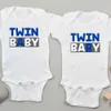 Family Matching Outfits Twin S Twin Baby Gift Matching Twin Outfits Boy Girl Newborn Coming Home Outfits Summer Short Sleeve Jumpsuit G220519