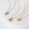 Pendants Necklace For Women Hollow Cross Rose Gold Color Choker Chain Fashion Necklaces 2023 Jewelry Daily Gift