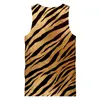 Herren Tank Tops OGKB Tank Tops Mann Ärmelloses Hemd Schwarz Weiß Leopard Tiger Stipe Print 3D Gedruckt Große Größe Habiliment für Männer Sommer 230519