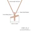 Naszyjnik dla kobiet puste krzyż Rose Gold Kolor Choker łańcuch modny