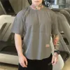 Męskie tshirty mięśni T -koszulka kulturystyka fitness Mężczyźni Tops Bawełniane singlety plus duży rozmiar Tshirt Mesh Lose krótkie rękaw 230518