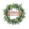 Dekorative Blumen Eukalyptus Kranz Home Decor Girlande für Outdoor-Dekoration Sommer Haustür Bauernhaus