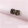 Stud Qumeng Design Vintage Leopard Printed C Shape Acrylic Earrings 2021 Elegant Party Lady Trendy Jewelry Drop Delivery Dhspl