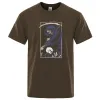 Reaper Death the Chain Skull Rock High Street mannelijke kleding Fashion Loose Tops Creativiteit Casual T -shirtpatroon los