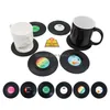 Mats Pads Vinyl Record Disk Coaster For Drinks Heat Resistant Nonslip Home Decor Creative Cup Table Mat Drop Delivery Garden Kitch Dhcfj
