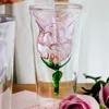 Titulares de vela Uso duplo suporte de xícara de vidro em forma de flor Decoração de festa de casamento de casamentos de cera de mesa