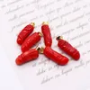 Pendant Necklaces Red Coral Pendants Natural Sea Bamboo For Jewelry Making Necklace Accessories Handmade DIY Supplies