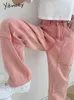 Jeans Femme Yitimoky Femme Jeans Streetwear Vintage Qualité Harajuku Pantalon Droit Taille Haute Jambe Large Vêtements Rose Pantalon Denim Femme 230519