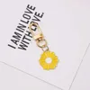 Porte-clés Dayoff Jaune Blanc Marguerite Porte-clés Fleurs Porte-clés pour Femmes Fleur Charme Porte-clés Femmes Filles Porte-clés