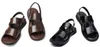 Sandalen heren zomer sandalen en slippers lederen sandalen voor heren volwassen dikke zolen strandschoenen niet-slip open-teen lederen sandalen 230518