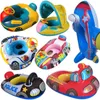 Uppblåsbara flottörer rör bordsbaby simning ring säte flytande solskade barnsimring intressant pool badkar strandfest leksak simning ring p230519