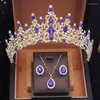 Necklace Earrings Set Princess Tiaras Bridal For Women Choker With Crown Wedding Pendants Jewelry Bride