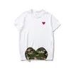 Play Mens T-shirts Fashion Designer Red Heart Shirt Casual t-shirt Coton Brodé Broderie À Manches Courtes D'été T-Shirt 3XL 4XL