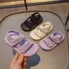 Sandals Children's Girls Sports Sandals Purple Versatile Breathable Non Slip Flat Bottom Summer New 2023 New Kids Shoes for Boys Korean AA230518