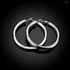 Hoopörhängen 925 Sterling Silver Beautiful 5cm Big Circle For Women Luxury Fashion Party Wedding Accessories Juvelry Christmas Gifts