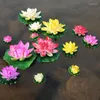 Dekorative Blumen, Durchmesser 17 cm, Simulation künstlicher Seidenblumen, schwimmender Wasserpool, Lotus für Veranstaltungen, Zuhause, Hochzeit, Dekorationszubehör