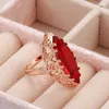 Parringar Kinel Trend 585 Rose Gold Unique Women Daily Hollow Horse Eye Natural Zircon Fashion Wedding Party Jewelry Gift 230519