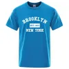 Brooklyn est 1631 New York Mektup Baskı T-Shirt Adam Gündelik Gevşek Tişörtler Yaz Pamuk Üstleri Moda Nefes Beklenebilir