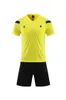 Outdoor T-Shirts Men's Soccer Referee Soccer Suits Short Sleeve Umpire Jersey Shorts Sets Football Rofessional Competition Training Tracksuit 230518