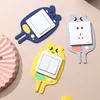 Ny Silicon Plug Holder Cartoon Switch Sidan tillbehör Hanger Hook Wall Decor Wire Data Lines Organizer Krok Badrum Cotton Hanger