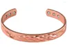 Bangle Magnet Health Care Design Pulseira de cobre pura para mulheres Buraco de energia magnética do manguito em torno de jóias