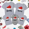 Family Matching Outfits New mom and dad brother sisters printing family Christmas matching clothes cotton family appearance Christmas party pajama shirt G220519