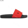 Terlik Paris Erkek Kadın Deri Terlik Ev Sıkıcı Blooms Sardunya Baskı Siyah Gri Sandalet Ayakkabı Kadın Flip Flops Lüks Pantoufles Sandales Summe J230520